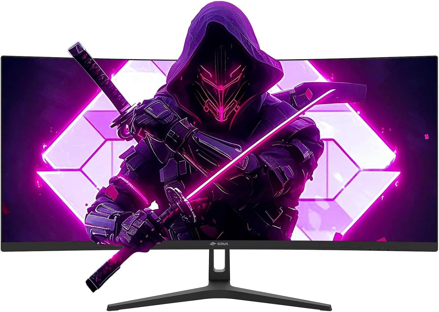 crua 34inch ultrawide gaming monitor wqhd3440 1440p 144hz165hz curved monitor99 srgb computer monitor that supports amd 1 2