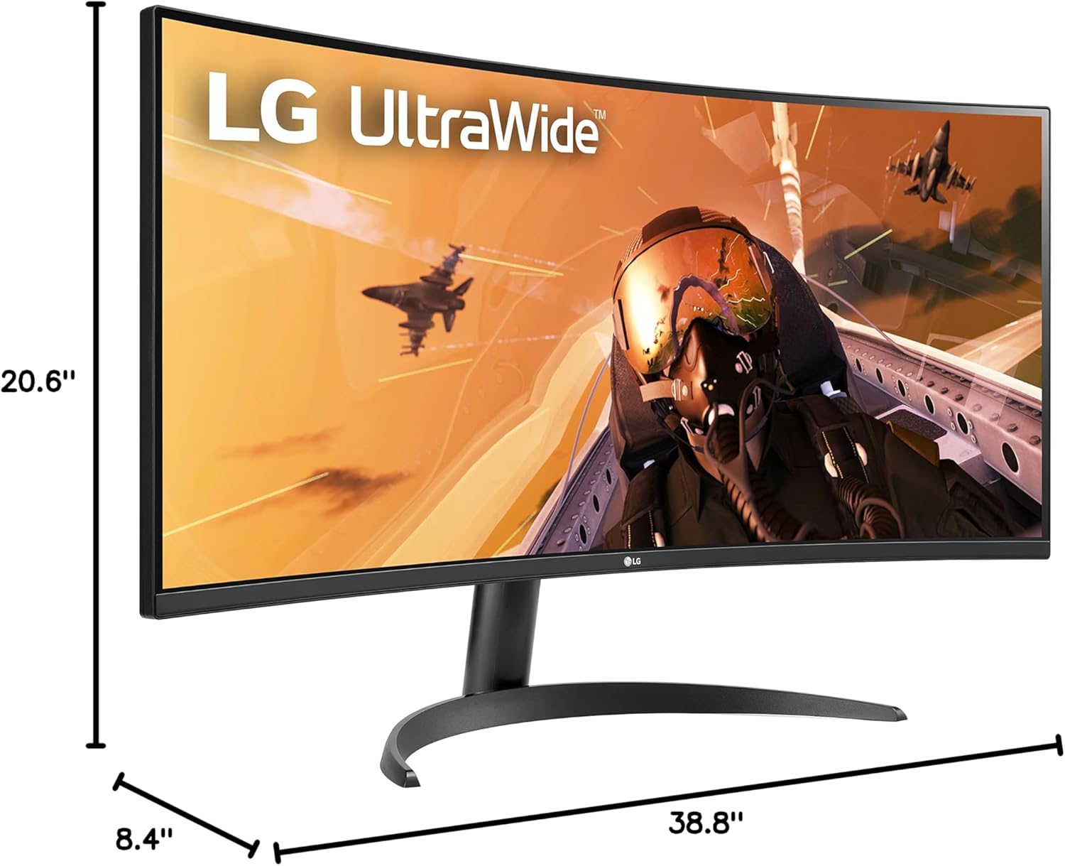 lg 34wp60c b 34 inch 219 curved ultrawide qhd 3440x1440 va display with srgb 99 color gamut and hdr 10 amd freesync prem 2